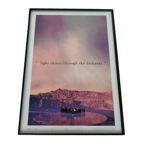 BTS Bangtan Not Today Light Shines Through The Darkness Print Black Frame 5x7